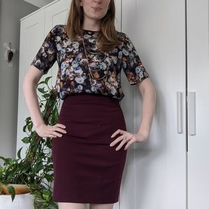 Express Plum Pencil Skirt